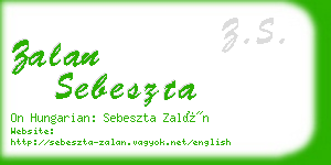 zalan sebeszta business card